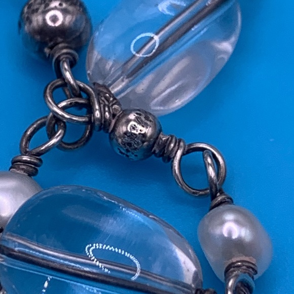 Silpada Vintage Sterling Freshwater Pearl & Crystal Quartz Necklace - Picture 14 of 16